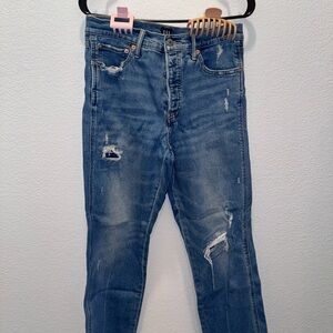 GAP Women's Distressed Blue Ankle Jeans